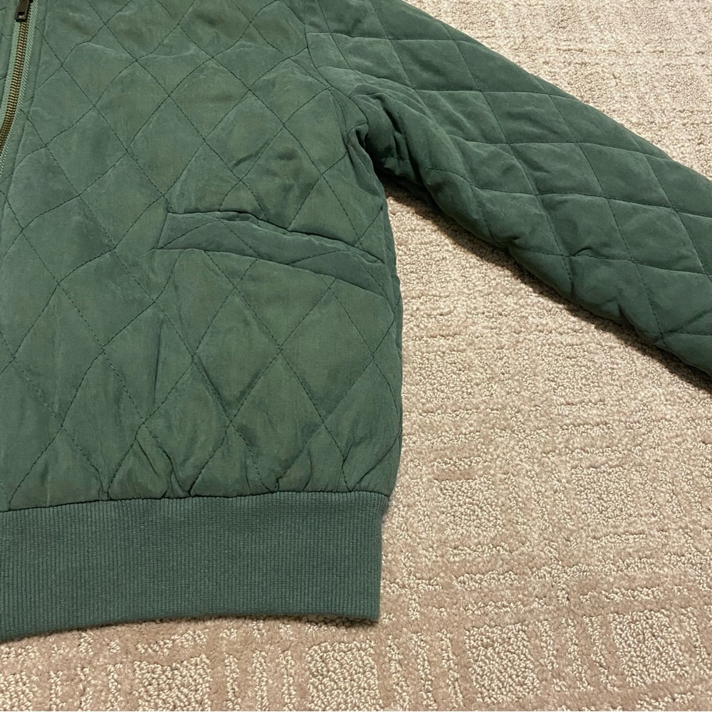 {Sage The Label} Green Quilted Bomber Jacket ~ Size XS - Picture 7 of 16